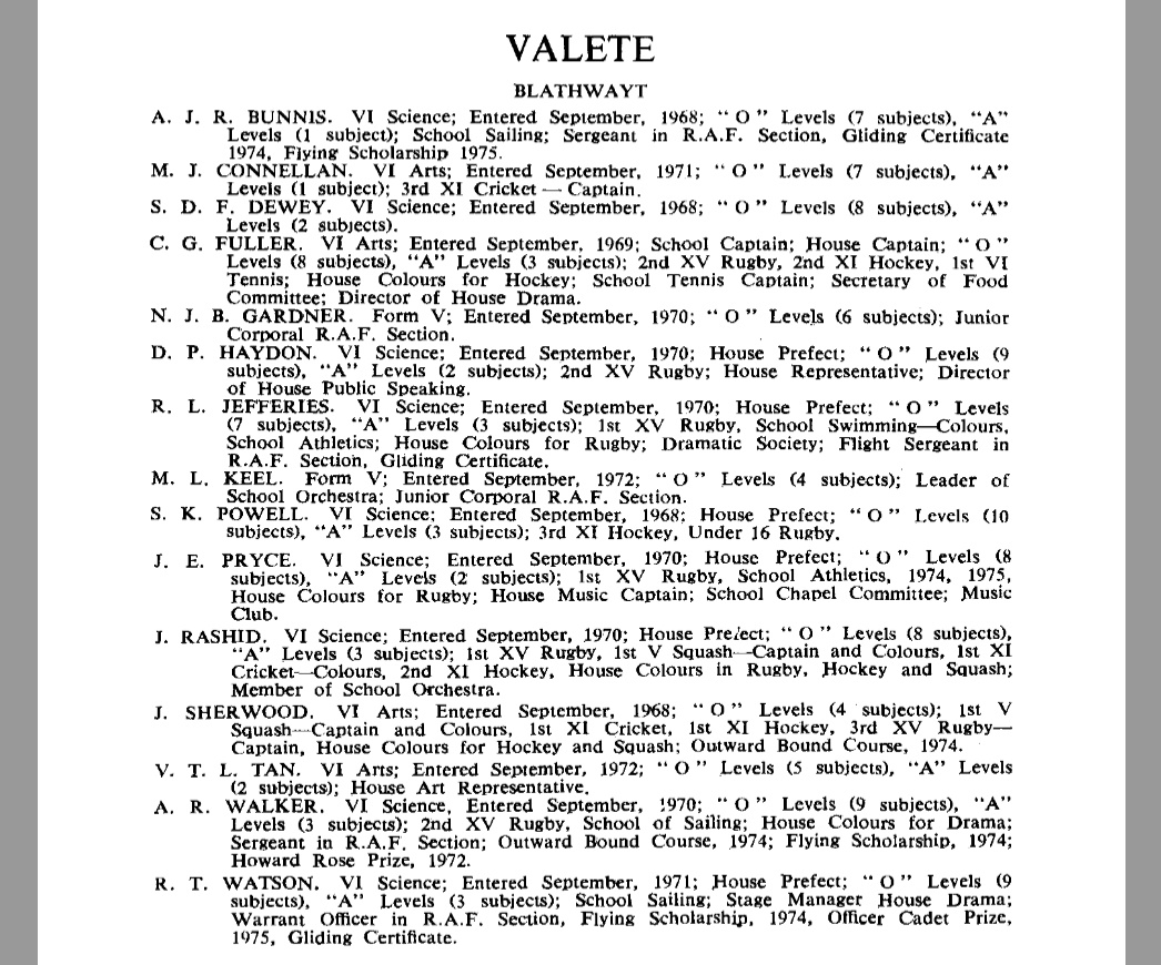 Valete Blathwayt